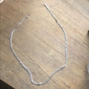 Ten K 21 inch white gold necklace